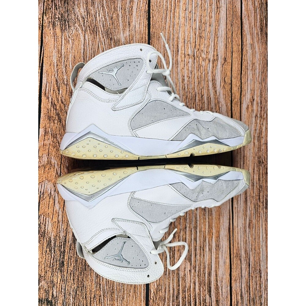 Air Jordan 304775-120 Retro 7 “Pure Money” Mens 15 White Grey 2016 GUC - Picture 5 of 12